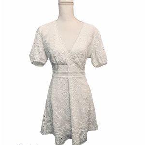 All in Favor white eyelet lace dress